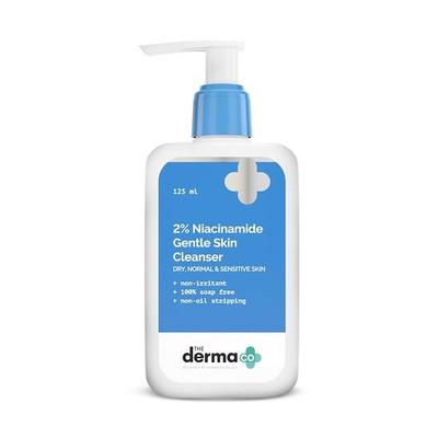 Derma Co 2% Niacinamide Jemný čistič pleti pro citlivou, suchou, normální pleť - 125 ml Nedráždivý | Jemně čistí make-up