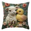 Easter Village Rabbit Pillow Case Double Sided Ultra Soft Fabric Skin Friendly Home Decor