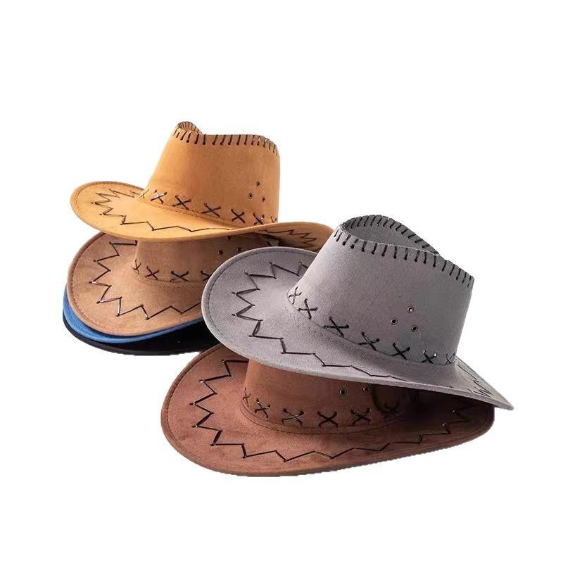 Newcomer Offer: Western Cowboy Faux Suede Sun Hat for Men and Women - Outdoor Travel and Leisure