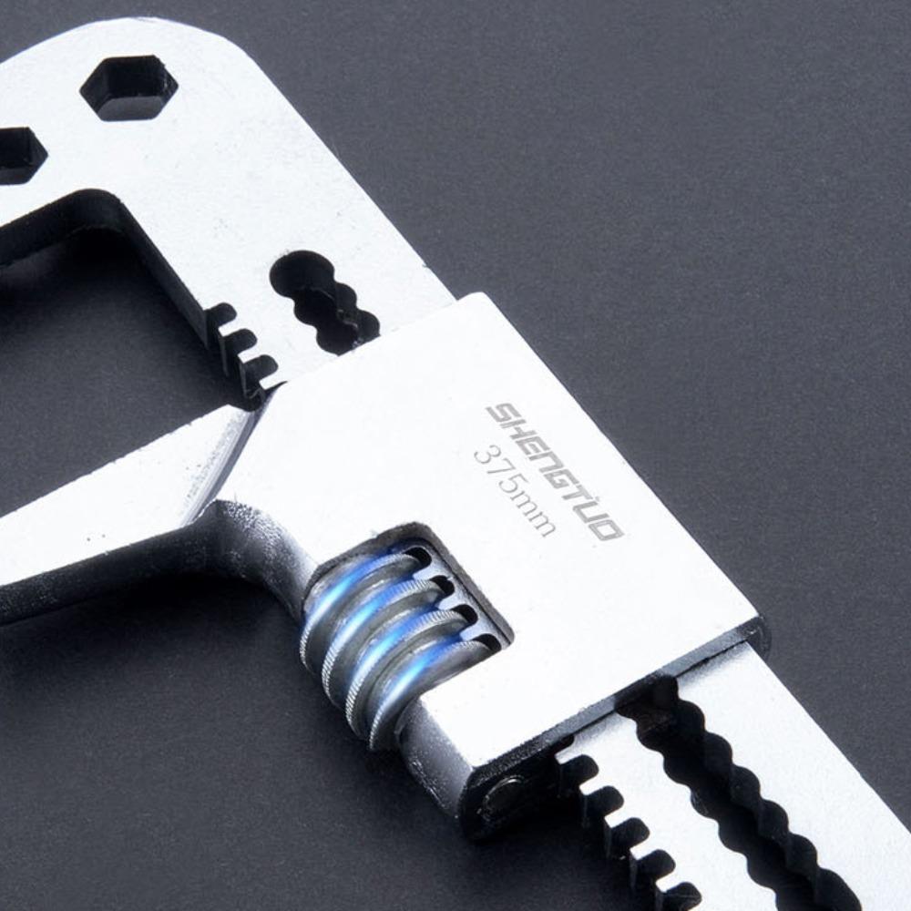 Multifunction Adjustable Wrench Versatile Bathroom Sink Wrench Household Large Open End F-Type Spanner Bathroom Pipe Repair Tool