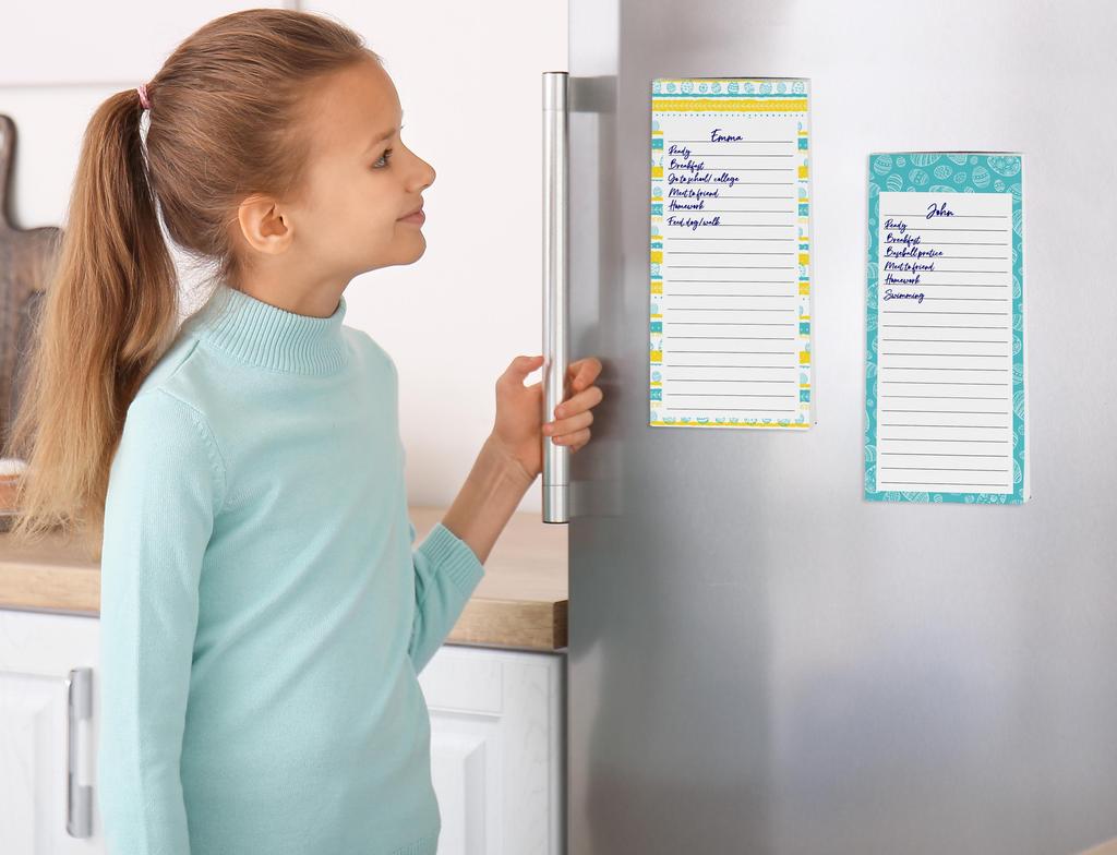 Inkdotpot 3er-Pack Magnetische Kühlschrank-To-Do-Listen-Notizblöcke - Magnetische Memo-Pads für Kühlschrank-  (50 Blatt