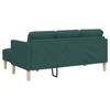 2 Piece Sofa Set with Cushions Dark Green Polyester