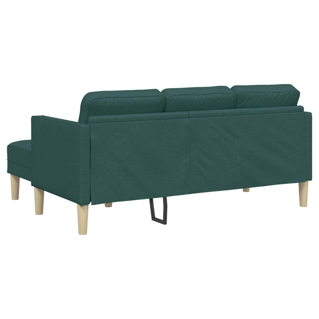 2 Piece Sofa Set with Cushions Dark Green Polyester