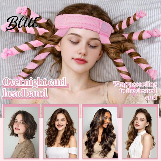Portable Hair Styling Accessory No Heat Curling Rod Headband Curler fo Long Thick Hair Travel Friendly Tool Curls Roller with Eight Claws,