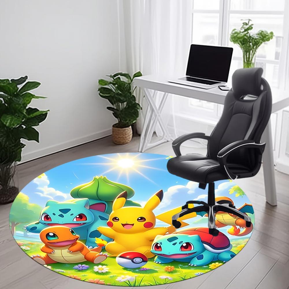 Pokémon Characters Office Round Area Rug, Under Office Chairs Bedroom Living Room Home Decor  a1016283