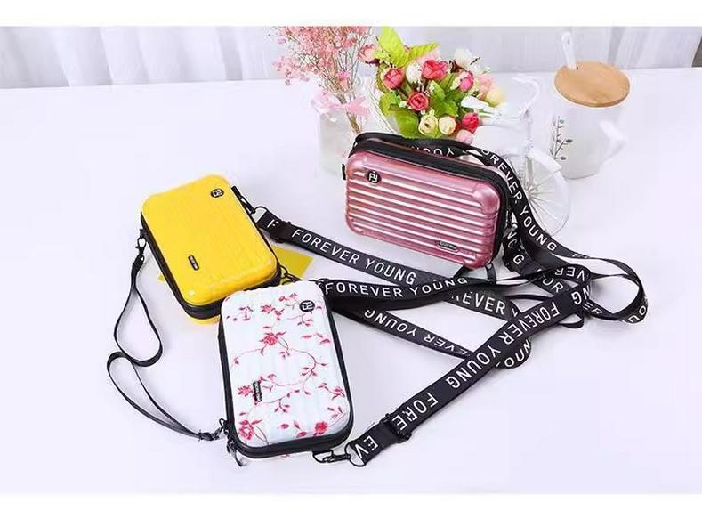 Borsa a tracolla per PC: Borsa Compatta Quadrata da Sera e da Viaggio da Donna - Guscio Rigido per Trucco e Articoli da Toeletta