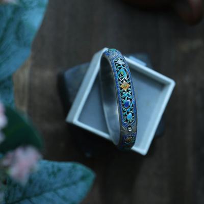 Cloisonne emaye Tay    kadınlar için bilezikler etnik tarz kesme el işi klasik çıtçıtlı takı charm ziyafet takısı hediye