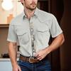 Men'S Fashionable Lapel And Shoulder Length Short Sleeved Casual Top