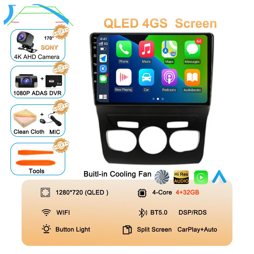 Android 14 Carplay DSP WIF+4G Radio Auto GPS Player Multimedia Pentru Citroen C4 C4L DS4 2013 2014 2015 2016 2017 Stereo Cameră 360