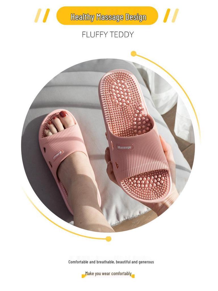Men's Non-Slip Massage Slippers for Indoor & Outdoor Use - Summer Bathing Sandals