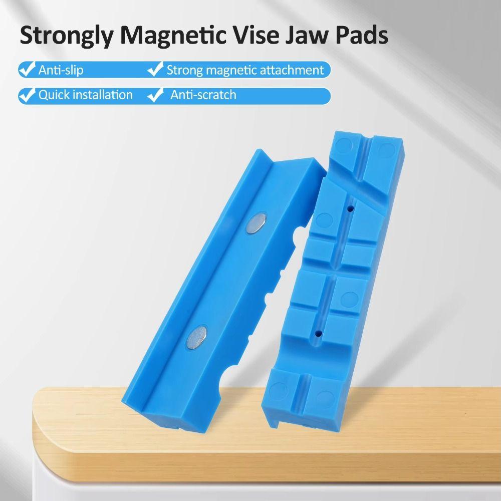 4/5/6 Inch Vise Jaw Pads Magnetic Rubber Vise Protector Magnetic Vise Cover  Arts And Crafts