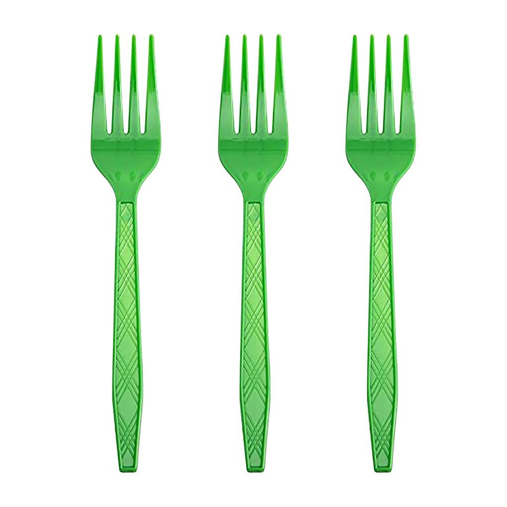 Disposable Plastic Gold Colored Birthday Party Fork