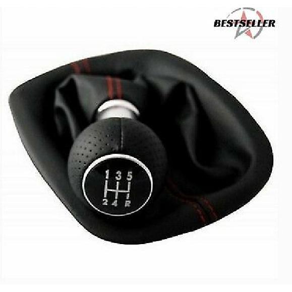 &+ Leather Gear Shift Knob Gaitor Boot 5 Speed For VW PASSAT B5/B5.5 1996-2005