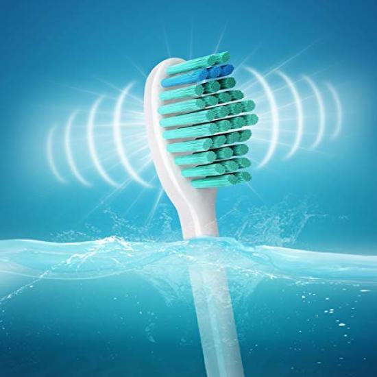 WyFun Compatible Replacement Brush Heads for Philips Electric Toothbrush HX6950 Brush Cleans Between Teeth with Sonic Waves (12 Heads) -