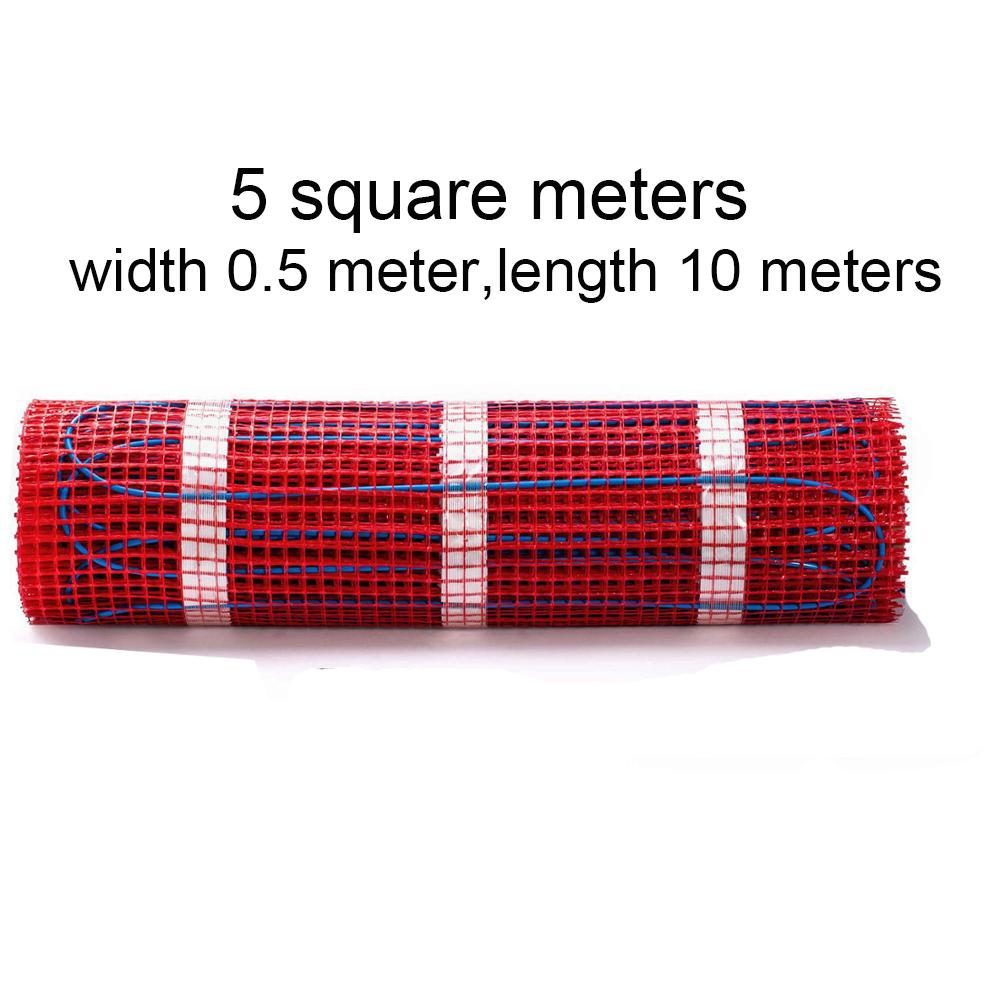 230V 150W/M2 Electric Radiant Underfloor Dual Core Heating Fibreglass Mesh Mat Kit System For Tiles Ceramic Porcelain Stone