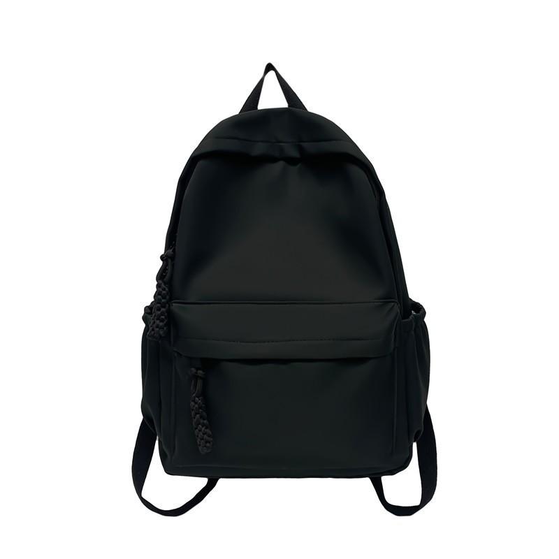 

Backpacks Women s New Cross-border Solid Color Casual Trendy Backpack Simple Large-capacity Sports Schoolbags Junior Senior High School Students чорний