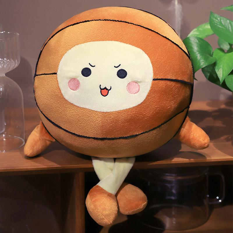 Creative Simulation Basketball Doll Cartoon Round Ball Plush Toy Doll Boy Sleeping Pillow Doll Gift