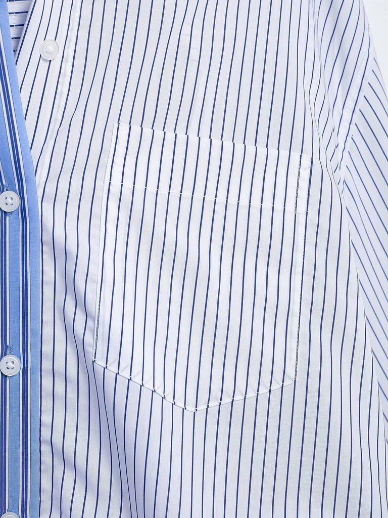 Women's Spring 2025 Fashion: Striped Long-Sleeve Single-Breasted Shirt