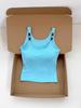 #Summer new sweet la beaded shoulder strap design sling vest slim fit all-match top with chest pad