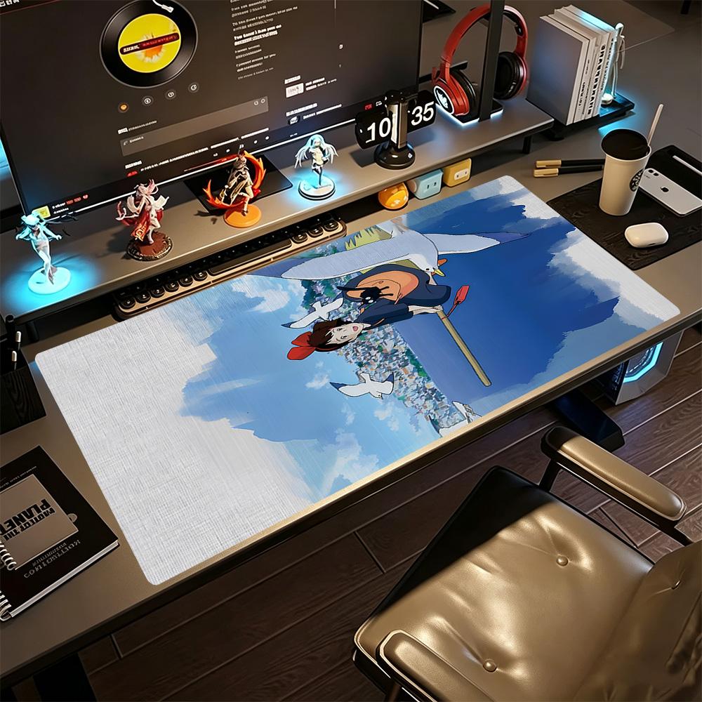 Kiki's Delivery Service Large Mouse Pad Gamer Mousepad Office Mouse Mats Non-Slip Rubber Bottom Gaming Accessories Ideal Gift for Gamers