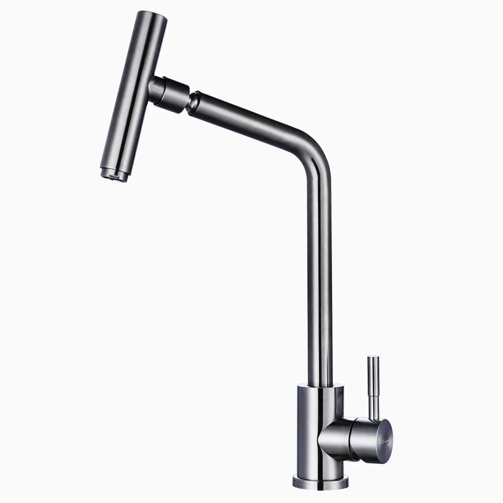 360° Rotating Kitchen Stainless Steel Three-way Microphone Universal Faucet Kitchen Hot and Cold Faucet Home Decoration