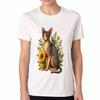 Sphynx Cat Mom Ladies Cotton T Shirt, Pure Cotton Premium Print, Durable, Casual And Fashionable. Adorable Sphynx Cat With Heart Hands Graphic Tee For
