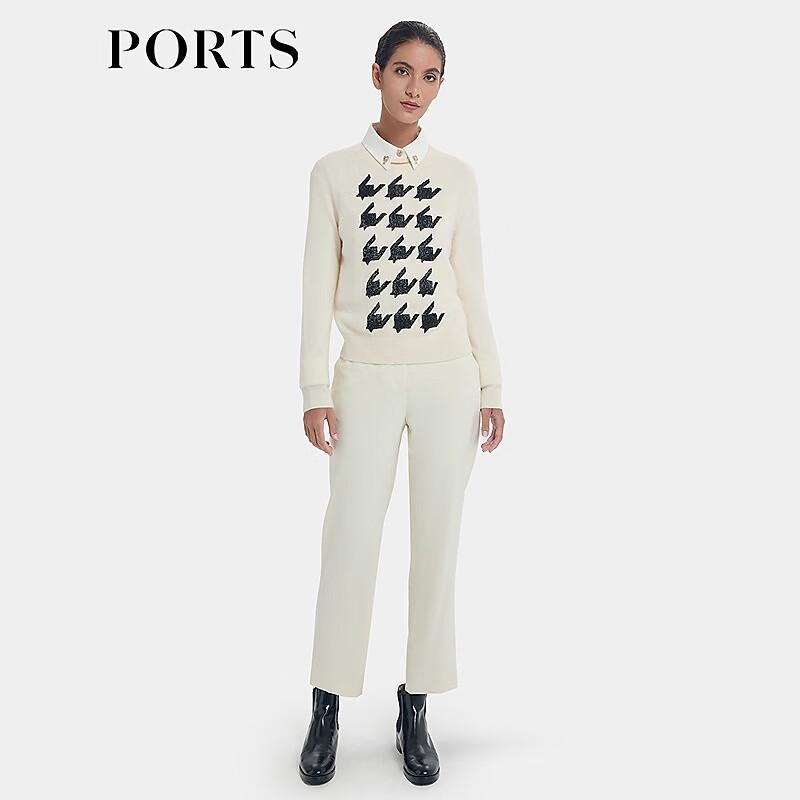 

PORTS Women s Knit Long-Sleeve Crew Neck Pullover M