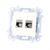 Double RJ45 Computer Socket Category 5e (module), White Simon10