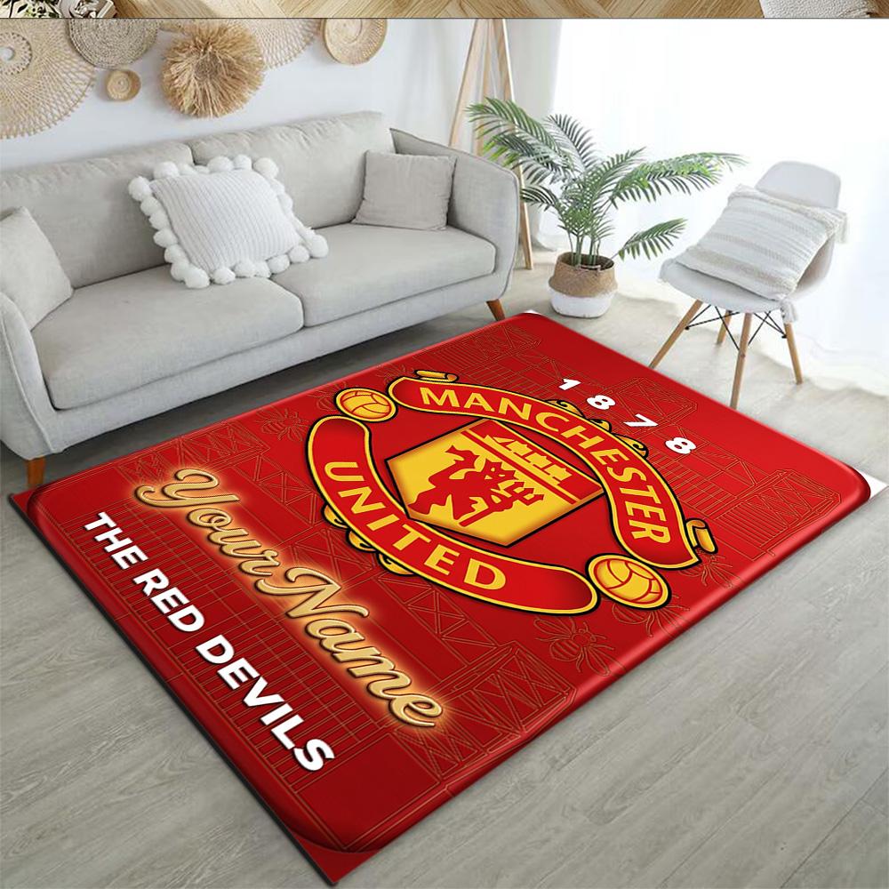 Manchester Personalized Text Carpet Perfect for Foyer Hallway Game Room Living Rooms Antislip Carpet Anime Office Decor