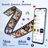 Blackview Wave 7C Android 16 Smartphone, 16 GB RAM + 64 GB ROM(TF 2TB) Smartphone 5000mAh, 6,56" HD+-Bildschirm, 32MP+13MP Kamera, Dual-SIM/Gemini AI/GPS