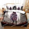 Conjunto de Roupa de Cama Anime Game Arknights Impresso Edredom Único Colcha Capa de Edredom Fronha Conjuntos de 3 Peças Tamanho Infantil Adulto