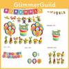 Mexican-inspired Party Supplies For Children's Halloween Party Decorate With Ghostly Cake Toppers Banners And Balloons