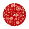 Saia de Árvore de Natal Xadrez Vermelho Festiva Com Design de Papai Noel e Alce Para Decoração Elegante de Feriado