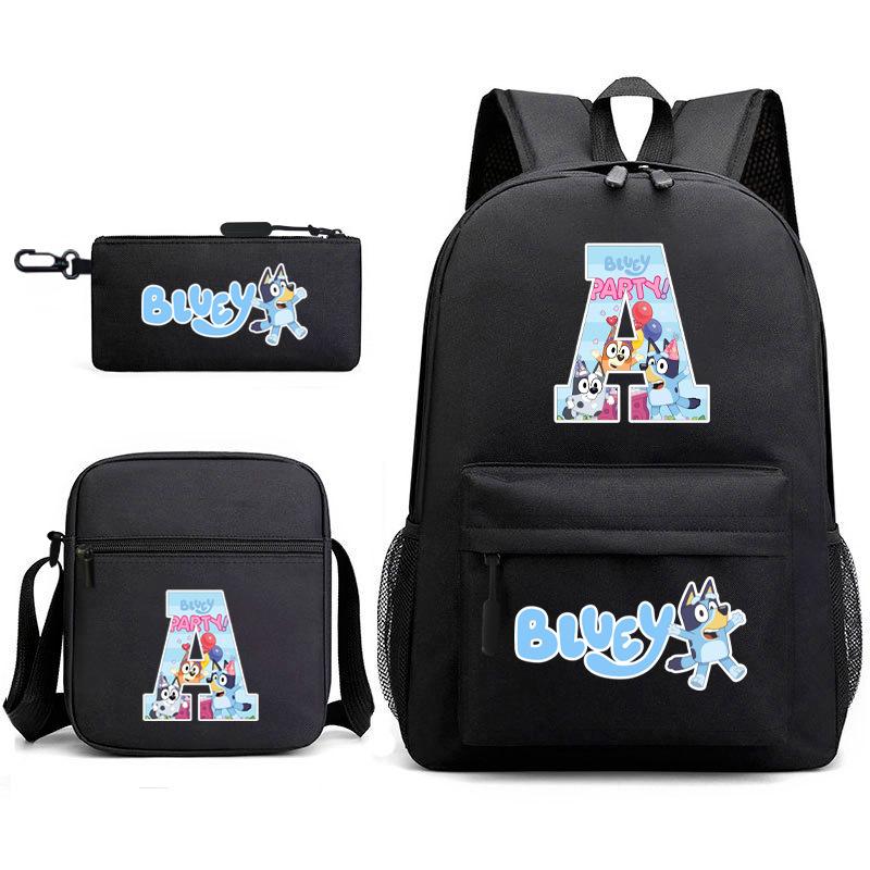 New Product, Bruwangwang Student Schoolbag, Fashionable and Popular, Backpack, Shoulder Bag, Pencil Bag, Three-piece Set.
