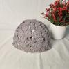 Hand-woven flower hollow thin hat spring and summer lace breathable sleeve knitted crochet bag head hat women's fashion