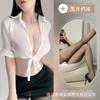 Pure Desire Uniform Sexy Hottie Suit Exposed Navel Short White Shirt Secretary Sex Uniform Cosplay Woman