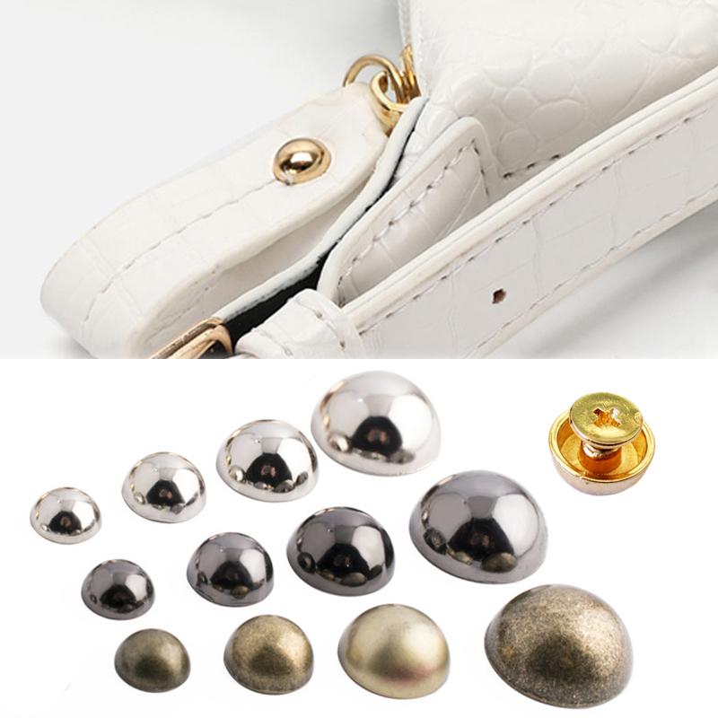 10 Stück Domnieten Schrauben Spikes Nieten Metall Pilz Rundnieten Punk Nieten für Lederhandwerk Gürtel Geldbörse Tasche Kleidungsstück Dekor Teile