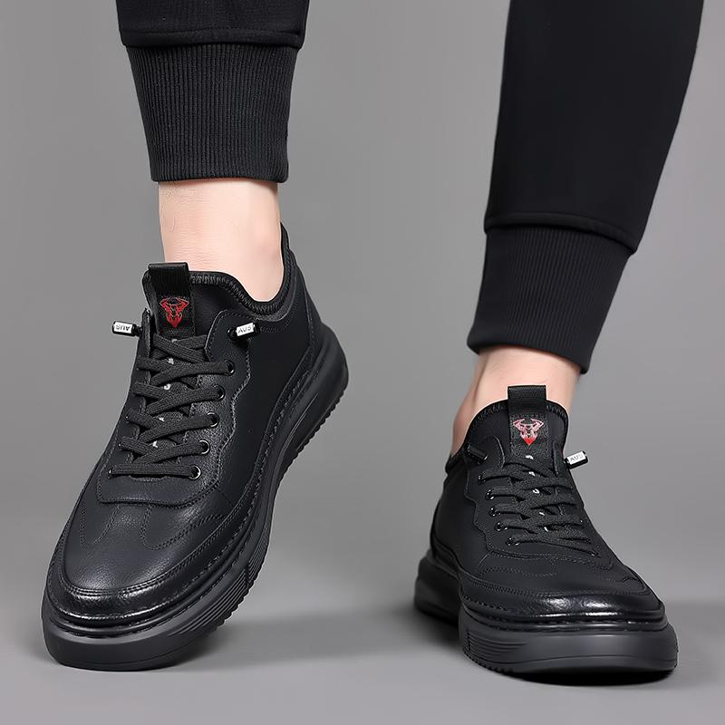 Fashion New Men's Genuine Leather Casual Shoes High-quality Sports Shoes Minimalist Men's Oxford Shoes Thick Soles Free Delivery