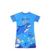 New Boys' One-Piece Cartoon Swimsuit: Cute, Quick-Drying Sun Protection for Toddlers to Big Kids