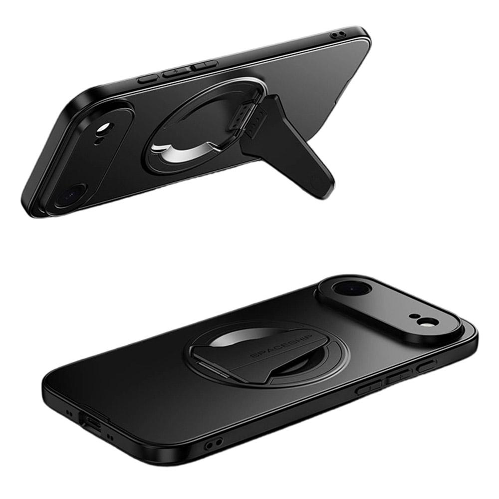 For iPhone Air Magnetic Case Foldable Kickstand PC TPU Phone Cover Compatible with MagSafe