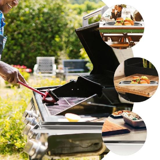 Stainless Steel Steam Food Pan with Lid Versatile Catering Food Storage Box for Charcuterie Lunch and Home Supplies for Food Prep and Serving