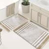 Explosive Striped Two-Piece Set, Bathroom Absorbent Floor Mat, Bathroom Door Non-Slip Foot Pad, Toilet Rug