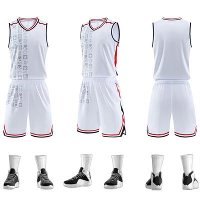 High-Quality Basketball Jersey Set Men'S Print Number American Jersey Student Game Training Jersey Women'S Sports Vest Summer