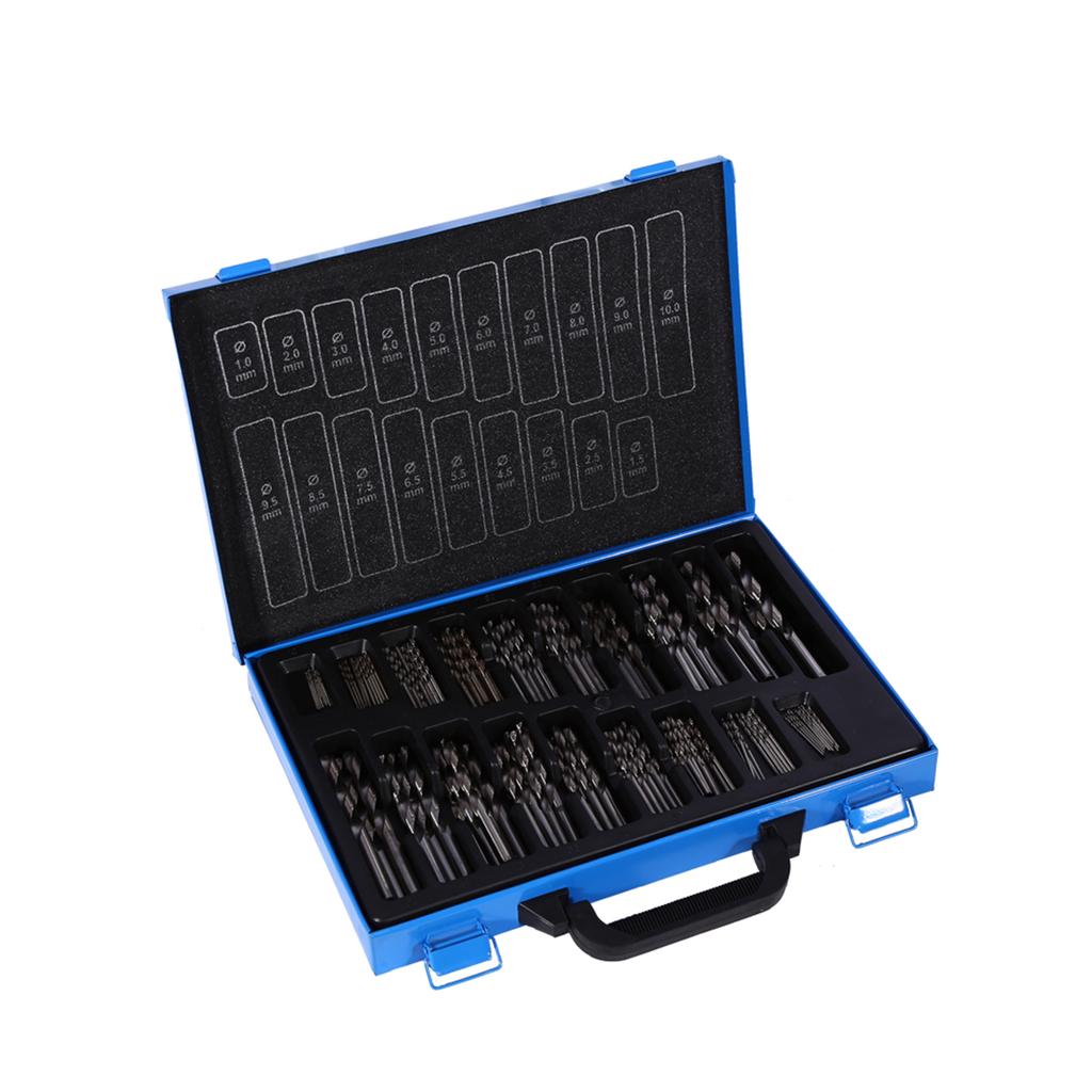 170pcs HSS Engineering Drill Set 1   10mm Precision 4241 High Speed Steel with Case
