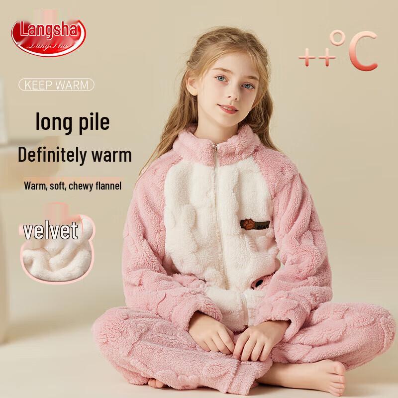 Детский фланелевый утепленный зимний комплект пижамы Langsaha 150 (for 140-150cm)
