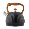 3.5L Black Whistling Kettle Pumpkin Shape Stovetop Tea Pot for 1 8 People