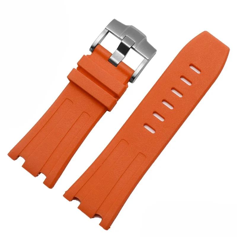 Silikon-Uhrenarmband für AP Audemars und Piguet Gummi-Uhrenarmband Royal Oak Offshore 26400 Wasserdicht Schweißfest Uhrenarmband 28