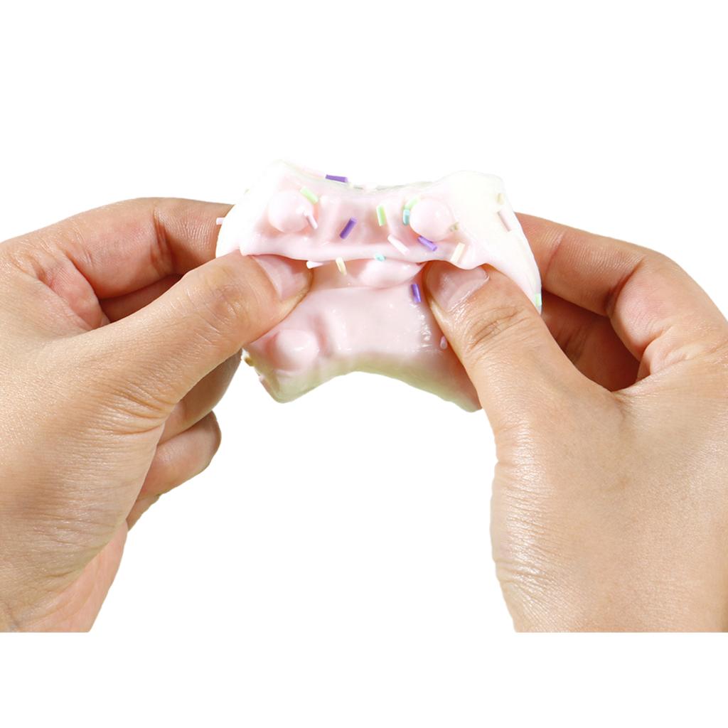 Squeeze Toy Ultra Soft Anti-stress Funny Simulation Food Cake Cream Ball Stress Reliever Toy for Office