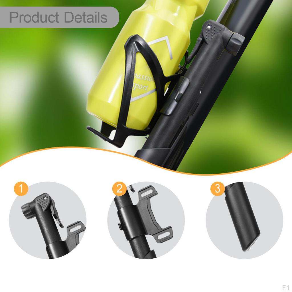 Mini Bike Pump Tyre 80PSI Presta & Household Small Frame Mounted Inflator for Mountain BMX Road