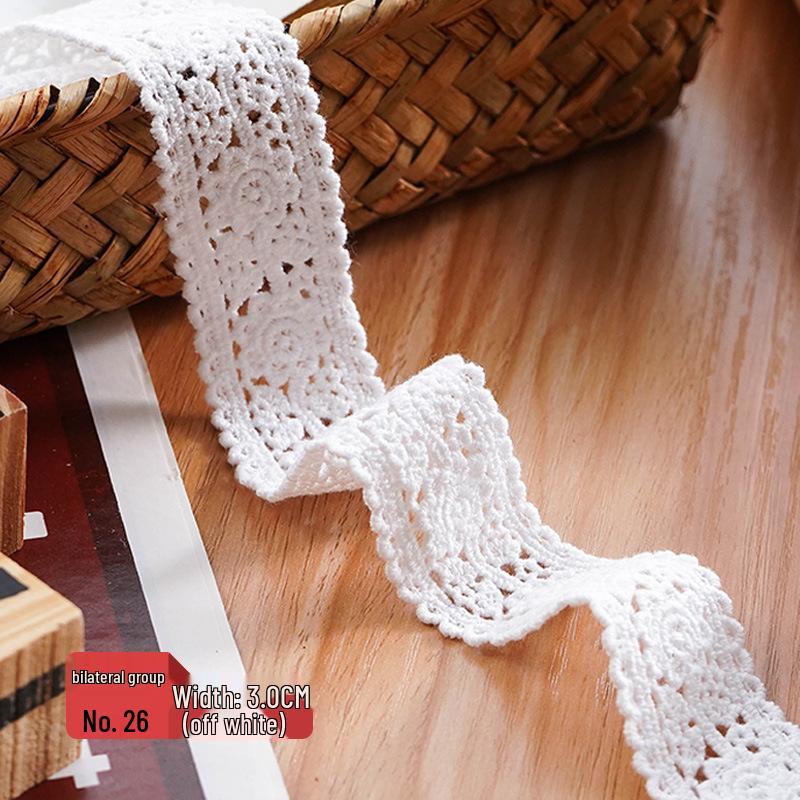 Lace-Trimmed Jute Rope Fabric for DIY Crafts and Clothing